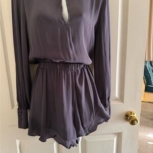 Purple Long Sleeve Romper